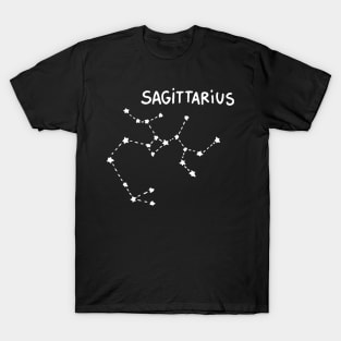 Zodiac Sign - Sagittarius Black T-Shirt